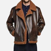 Ambrose Wrestling Brown Shearling Jacket
