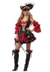 Caribbean Pirates Captain Cosplay Halloween Costume
