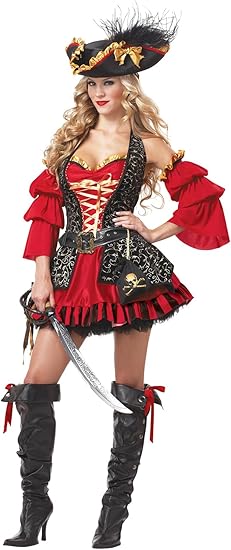 Caribbean Pirates Captain Cosplay Halloween Costume